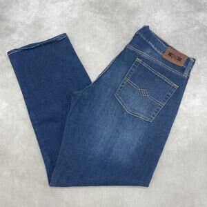 Joseph Abboud Mens Fits 34W x 29L Classic Fit Medium Wash Denim Blue Jeans
